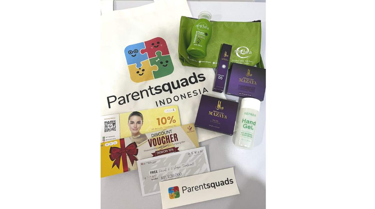 temu mamasquads beauty class, isi goodie bag