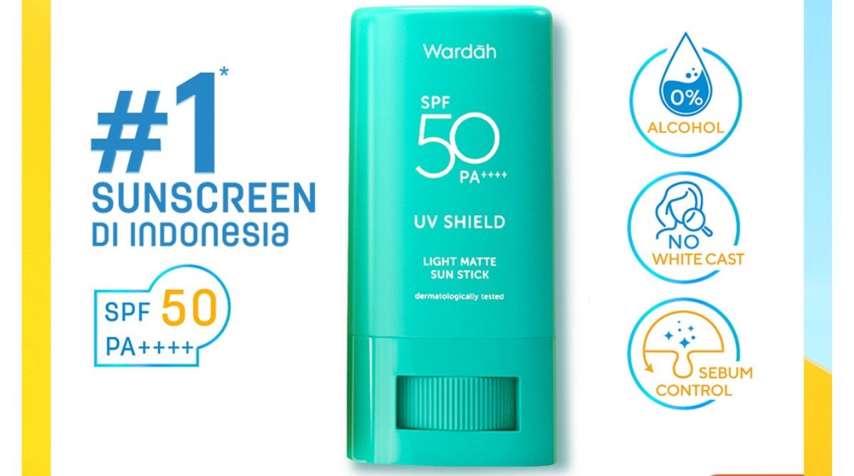 rekomendasi sunscreen untuk kulit berjerawat, merk sunscreen untuk kulit berjerawat, tabir surya untuk kulit berjerawat, wardah UV Shield Light Matte Sun Stick SPF 50 