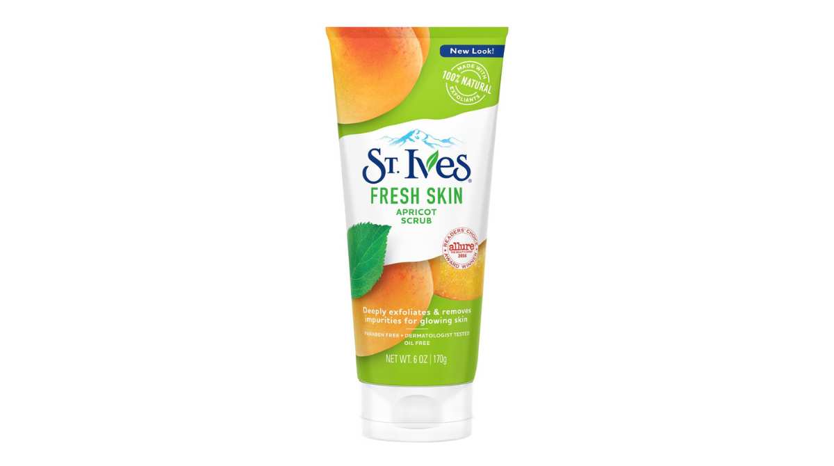 rekomendasi produk eksfoliasi wajah, merk produk eksfoliasi wajah, St. Ives Fresh Skin Apricot Scrub