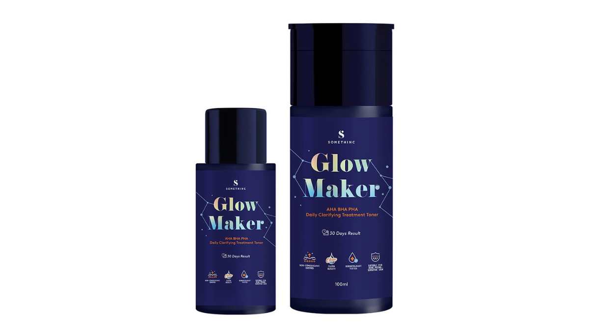 rekomendasi produk eksfoliasi wajah, merk produk eksfoliasi wajah, Somethinc Glow Maker AHA BHA PHA Clarifying Treatment Toner