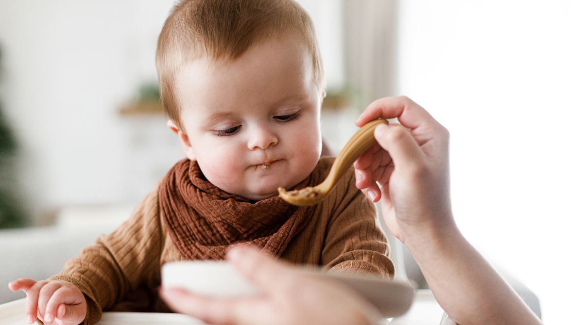 kekurangan zat besi pada bayi, bayi makan